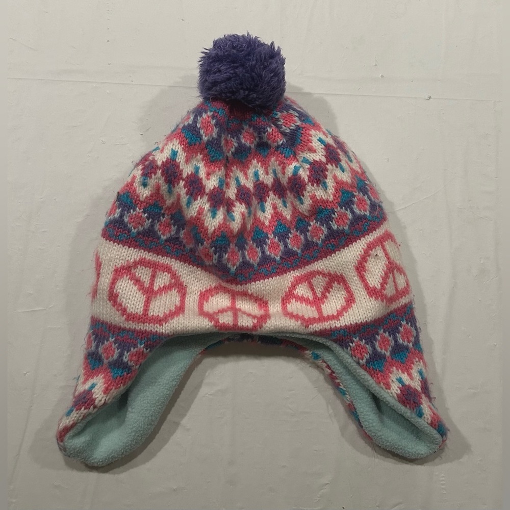 Peace Sign Girl’s Winter Beanie.